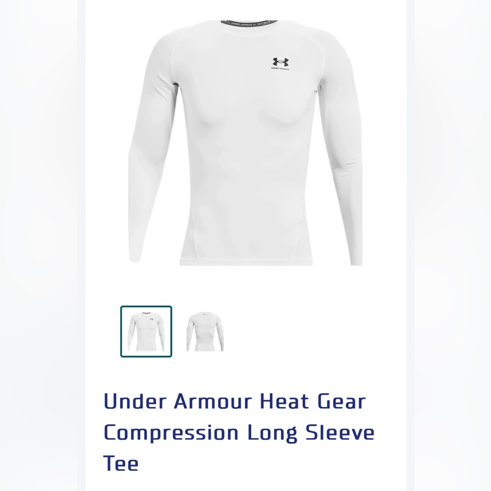 Men's White Compression Long Sleeve Shirt